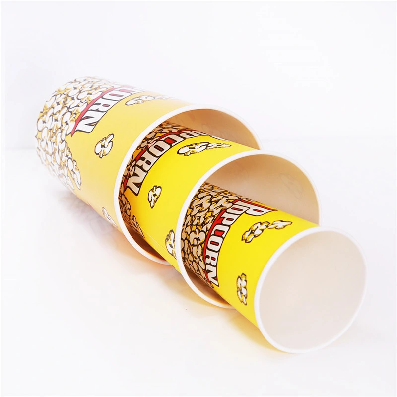 32oz de gros jetables de haute qualité du papier imprimé pop-corn seaux