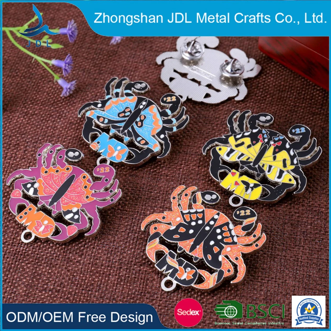 China Wholesale Free Sample Manufacture Customized Logo 3D Police Badge Gold Name Metal Crafts Hard Soft Enamel Brooch Heart Disney Lapel Pins as Promotion Gift