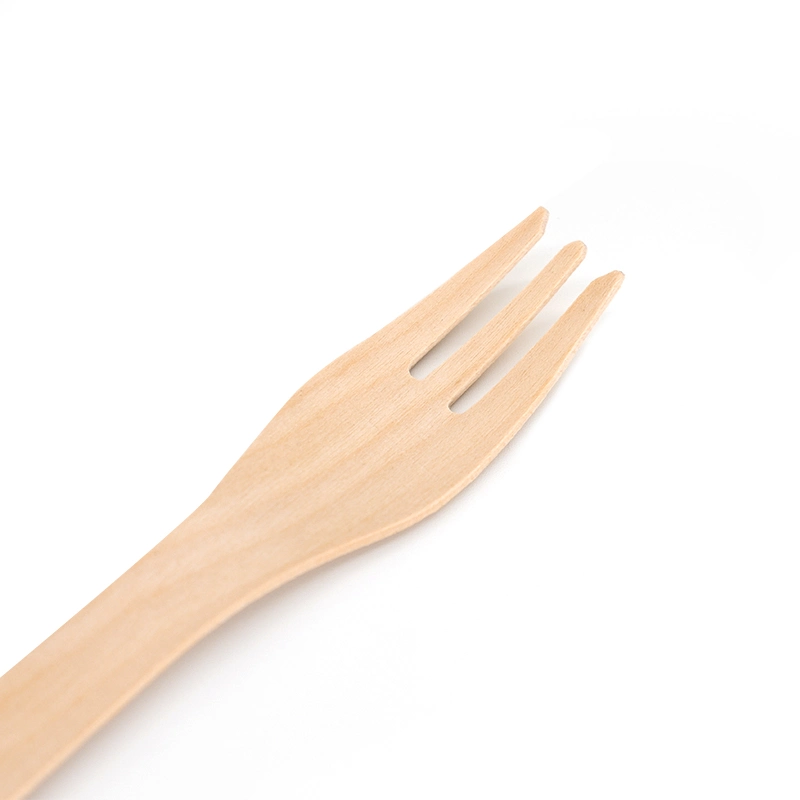 Biodegradable Disposable Birch Wooden Cutlery Wood Fork for Restaurants