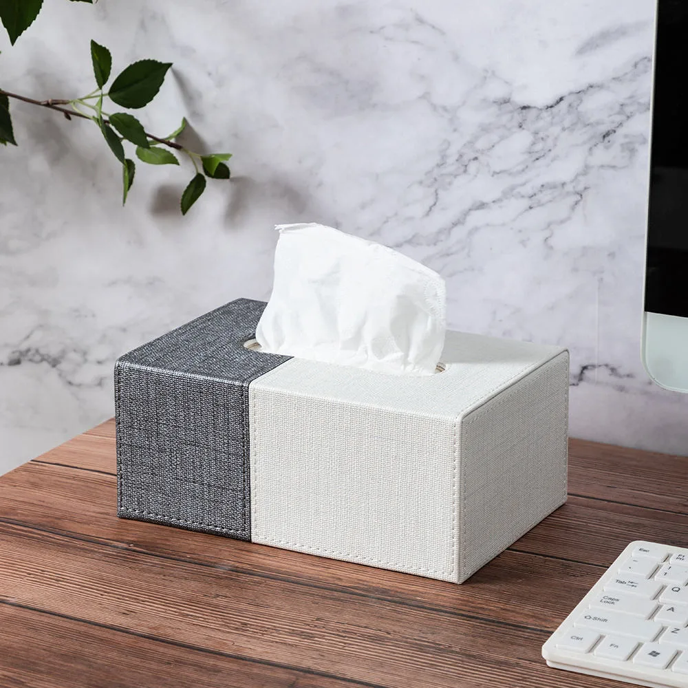 Nordic Luxury Tissue Case Box контейнер PU Leather складной Home Украшения для кухни