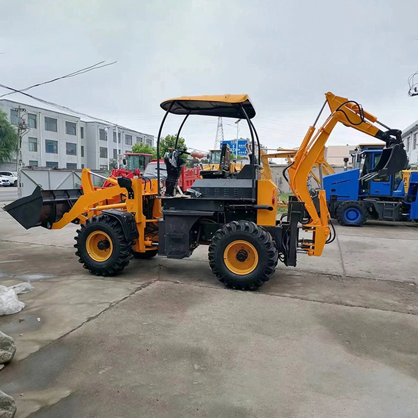 Multifunctional Sdjg 500kg 800kg Farm Garden Orchard Greenhouse Gasoline Small Mini Wheel Loader for Sale