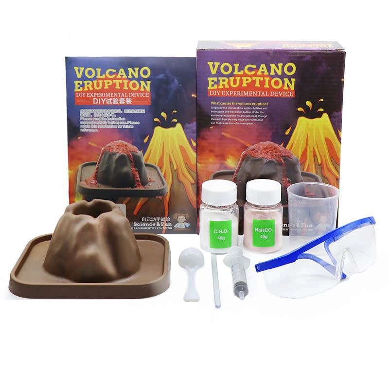 School Laboratory Volcano Eruption Chemistry Experiment Set Educational Explore Toys for Children