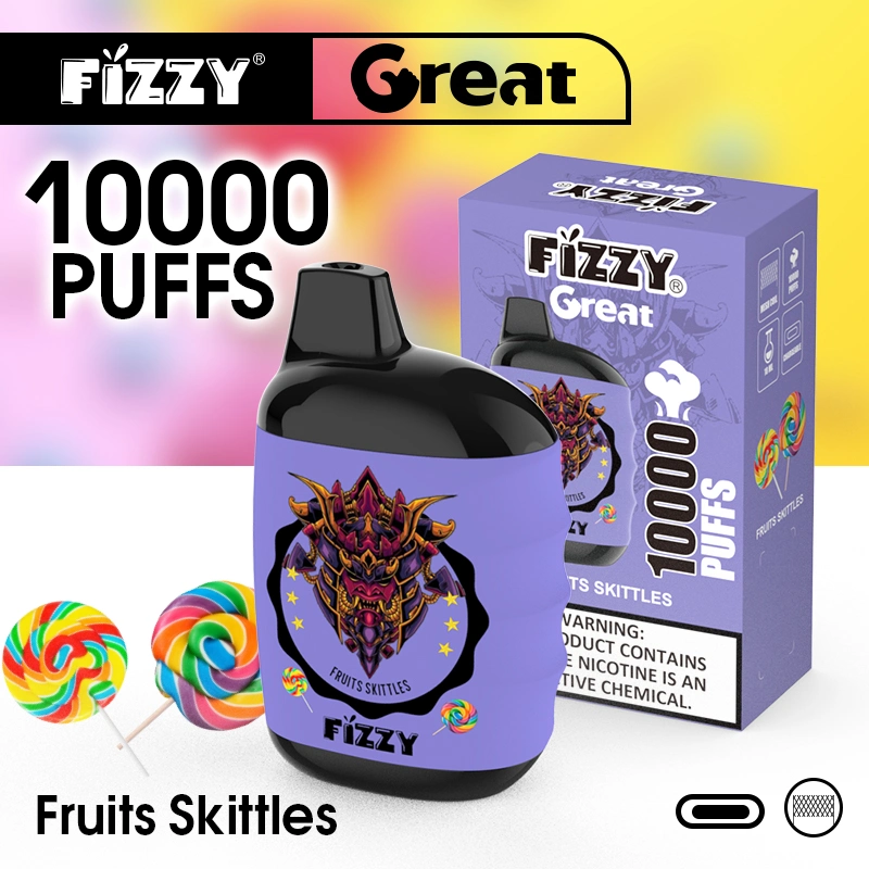 Fizzy Great 2023 Pop Big Smoke 10000 Puffs Disposable/Chargeable Electronic Cigarette Puff Plus Vape