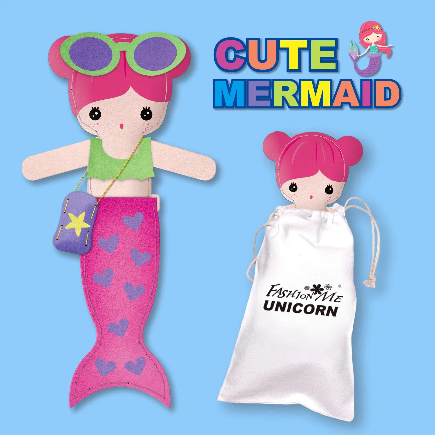 New Mermaid Sewing Kit for Kids Art & Craft Kit DIY Making Gift
