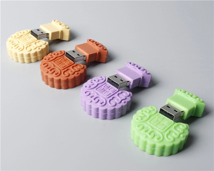 Mooncake PVC Food Custom USB Flash Drive 8GB