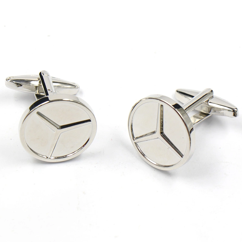 Factory Custom Made Metal Alloy Men Cuff Decoration Ornament Manufacturer Customized Brass Accessory Bespoke Silver Plated Car Brand Logo Rolls Royce Cufflink