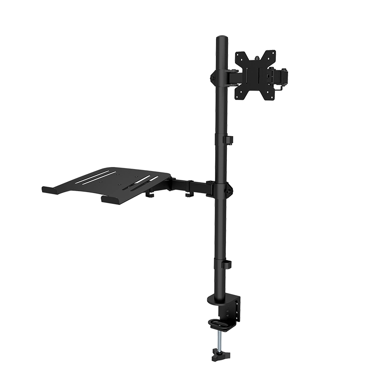 Oferta profesional Max VESA 100*100mm soporte de sobremesa giratorio de 180 grados de montaje de doble monitor