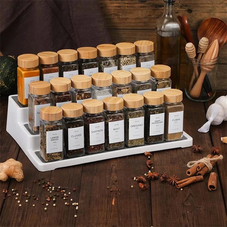 Glass Spice Jar Storage 4oz Empty Factory Produced with Wooden Lid