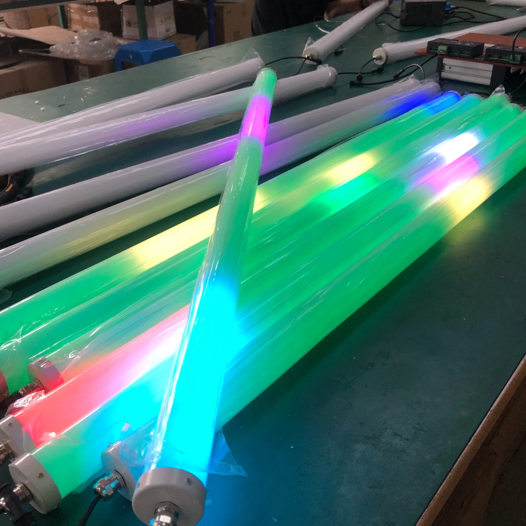 360 LED Neon Tube Light Wand hängend Innendekoration