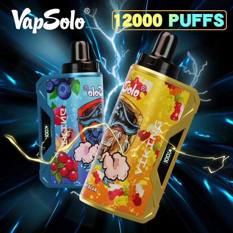 Vapsolo Viking pantalla recargable 650 mAh eléctrico Cigarette Jam King Vaner Digital Randm 12000