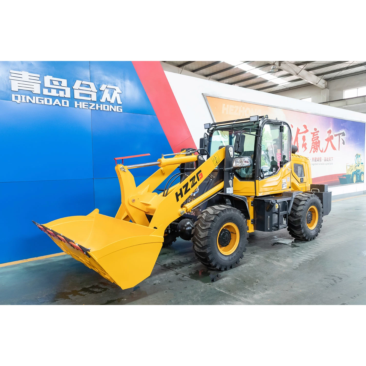 Free-Shipping Road Wheel Loader Container Fork Grab Bucket Front Loaders Construction Equipment Backhoe Loader