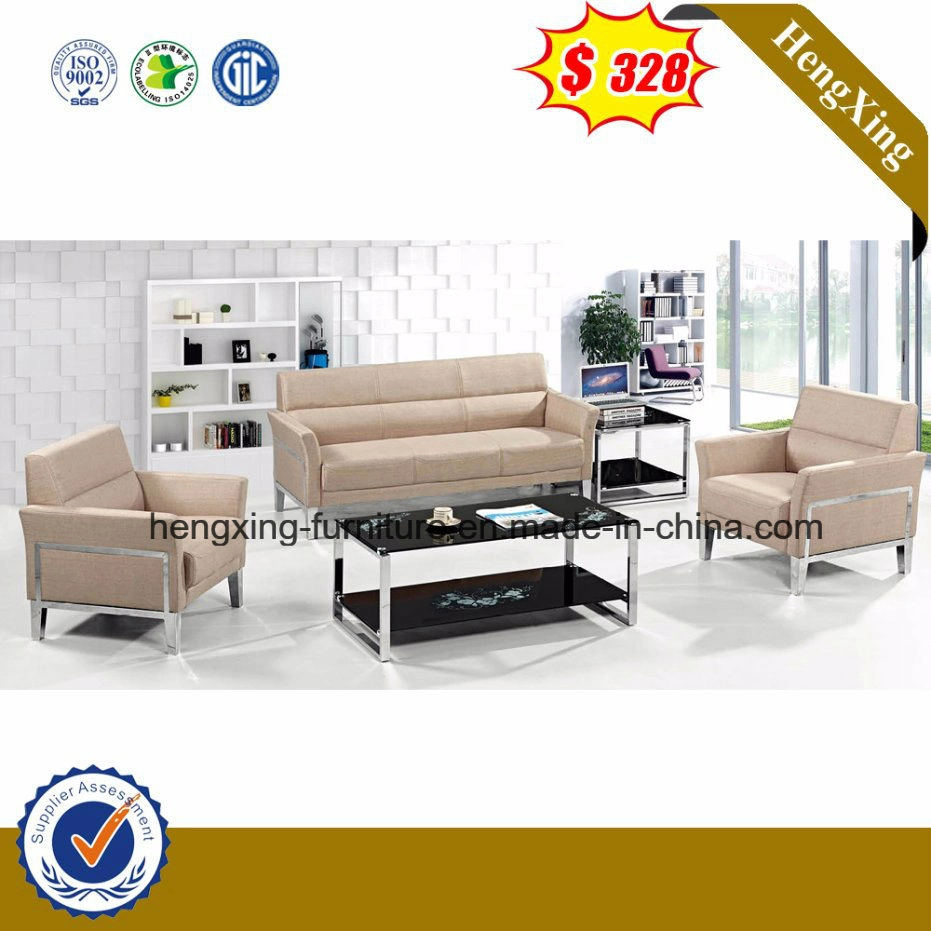 Modern Office Furniture Leather Metal Sectional Corner Receptional Sofa