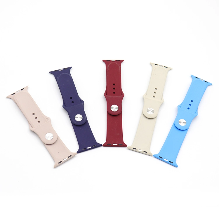 Silicone Wrist Band Rubber Silicone Watch Band for Apple Watch Series 7 Watch Strap 40mm44mm