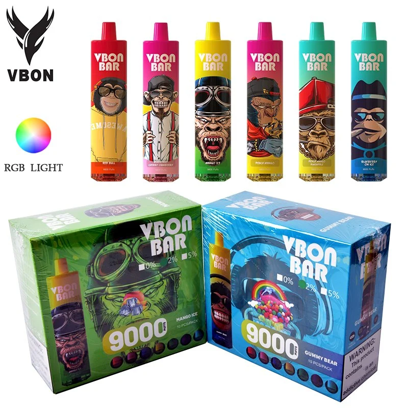 Mayorista/Proveedor proveedor Vbon 9000 Puff bares vaporizador RGB de humos de Cigarrillo Electrónico Desechable Vape