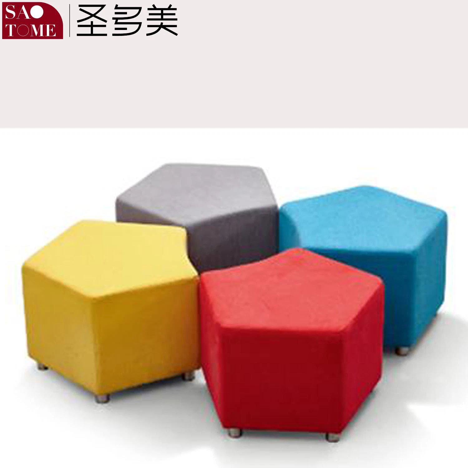 Special-Shaped Sofa Creative Combination Pentagonal Stool Waiting Rest Area Footstool