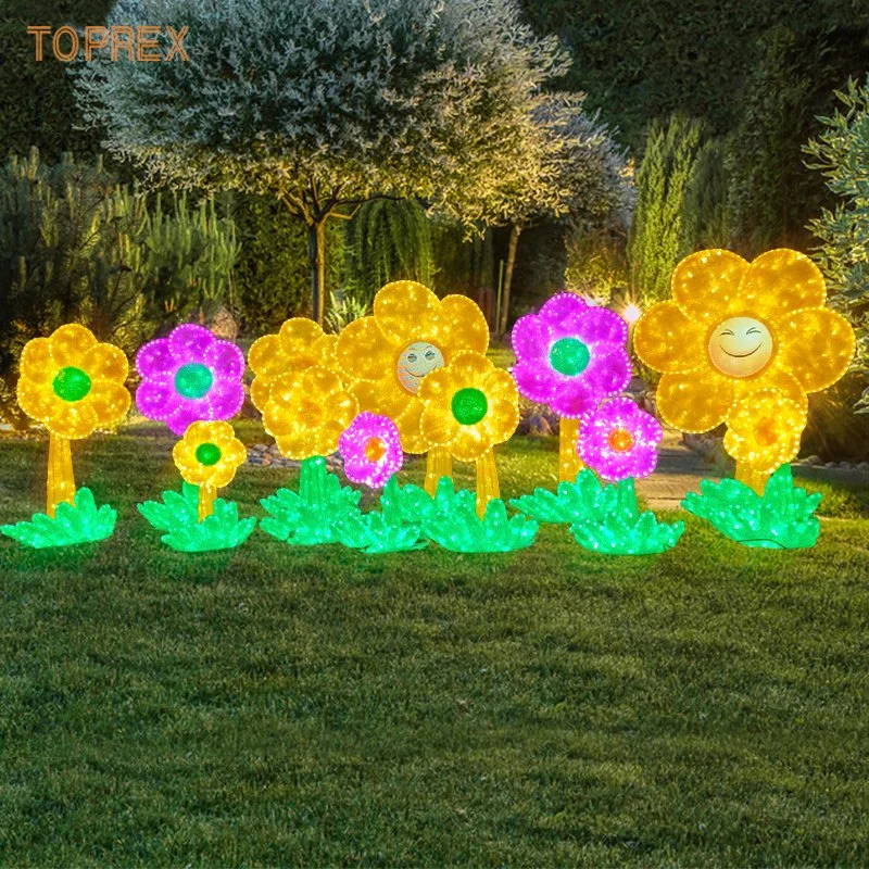 2023 Quality Outdoor Flower Motif Light with LED Panel