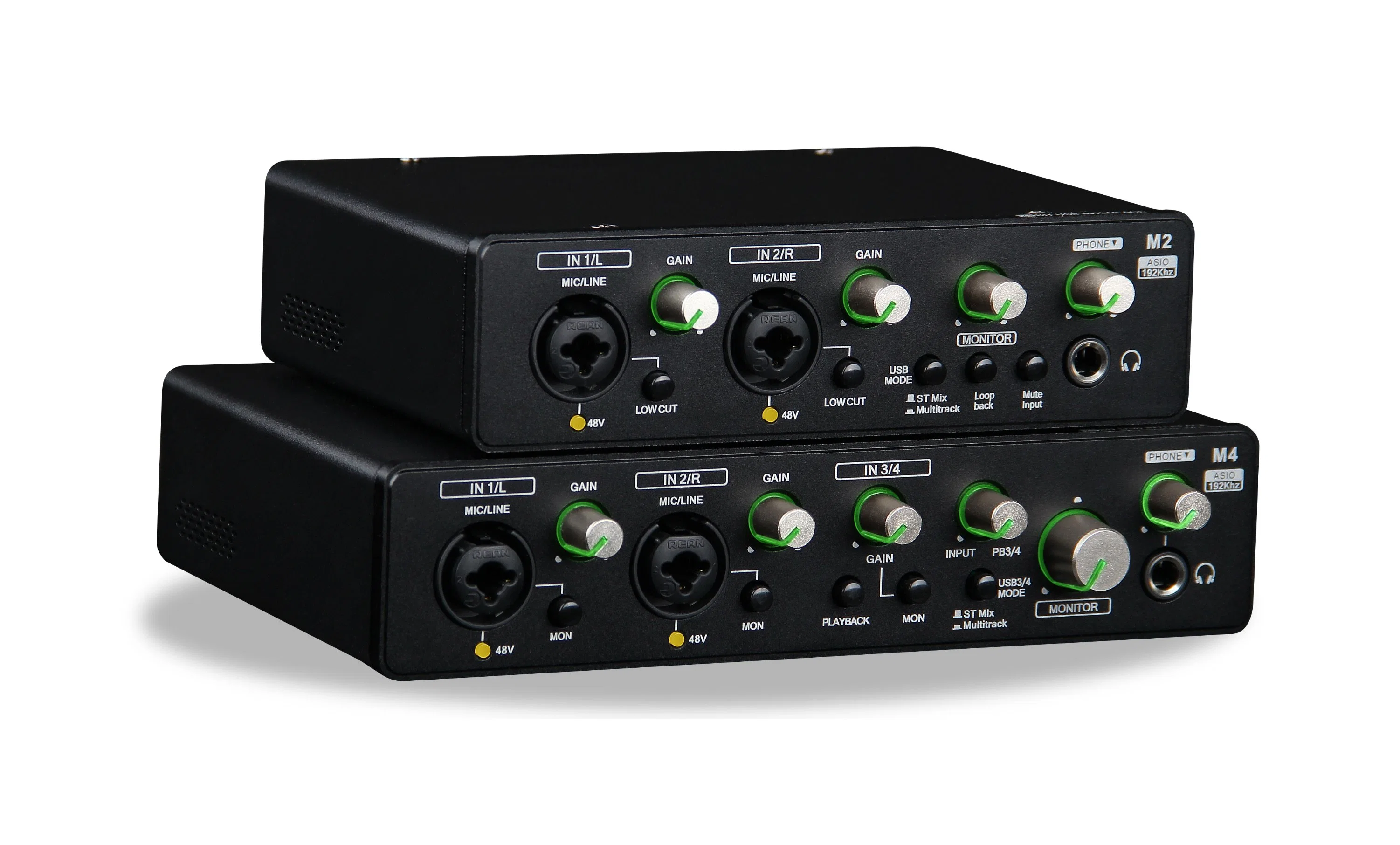 Hot-Sale m2. M4 Soundkarte Audio Interface 192kHz 24bit Professional Recording Support ASIO