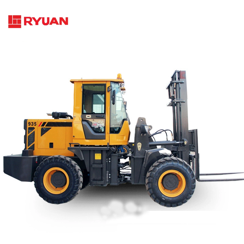 4 -Ton off Road Forklift Logistics Pier Agricultural Four -Wheel Drive Small Forklift Can Be Installed with a Level 3 Dragon Door Frame High Forklift