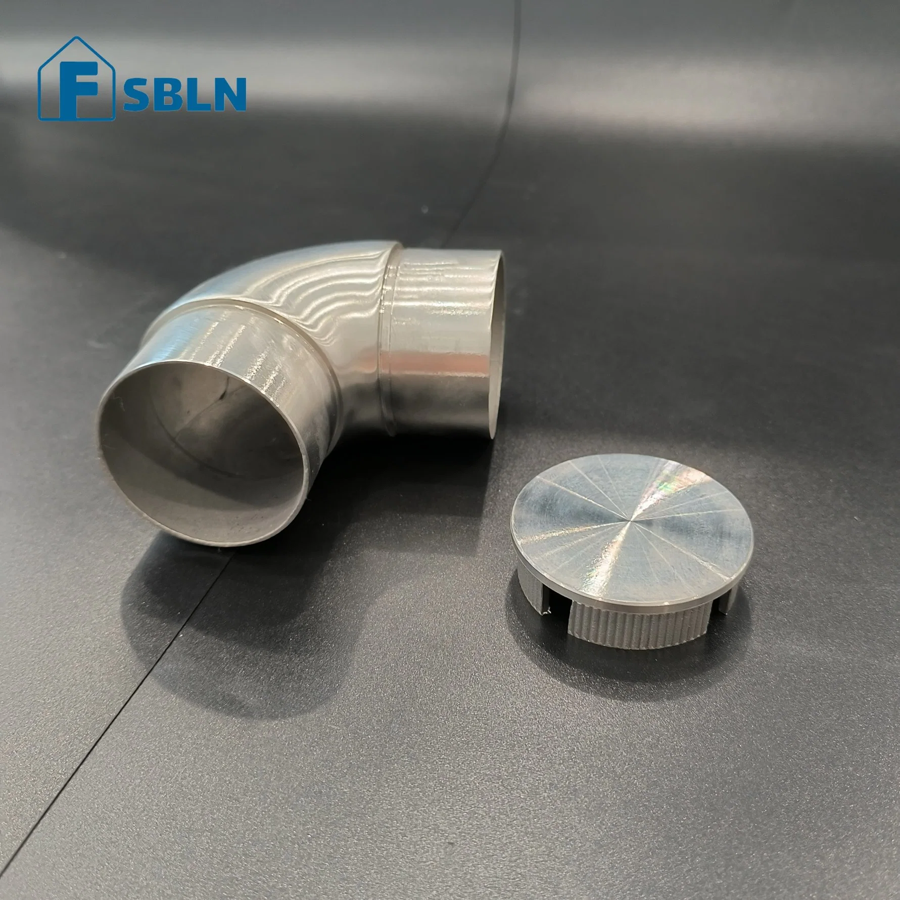 Bln Glass Door Handrail Connectors - Stainless Steel