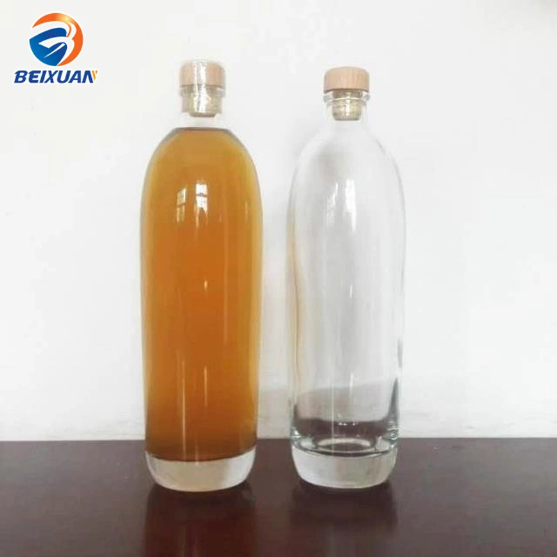 Factory Supply Top-Grade 330ml Literary Transparent Clear Glass Bottles for Fruit Wine Crafts