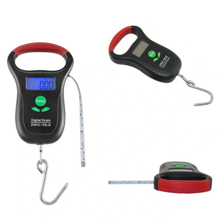 Factory Best Selling Travel Use Digital Hanging Scale with 1 Meter Tape 25/50 Kg