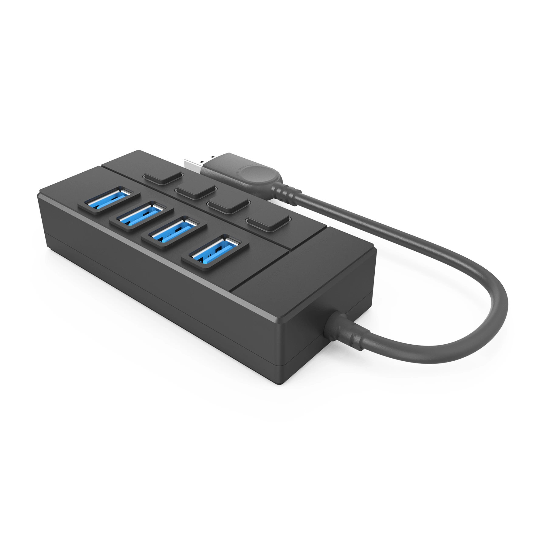 High Speed USB 3.0 5gbps 4 Ports USB 3.0 Hub with Individual Power Switches