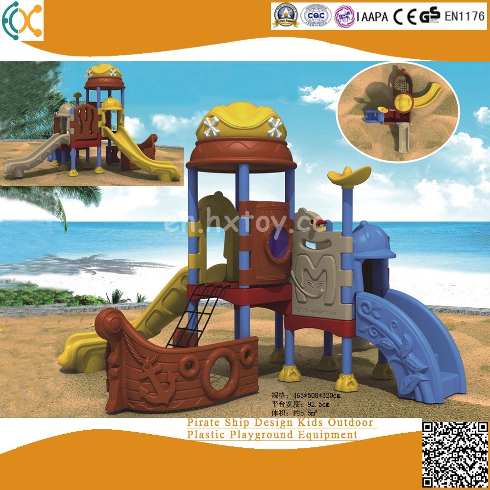 Pirate Ship Design Children Outdoor Plastic Playground Equipment