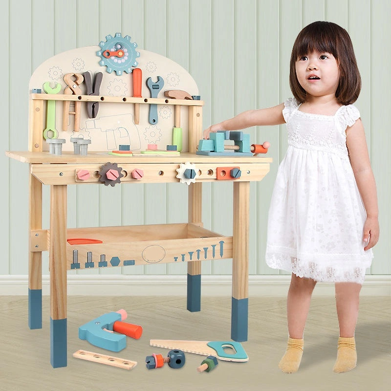 Wooden Tool Table Interactive Communication Educational Tool Toy Set