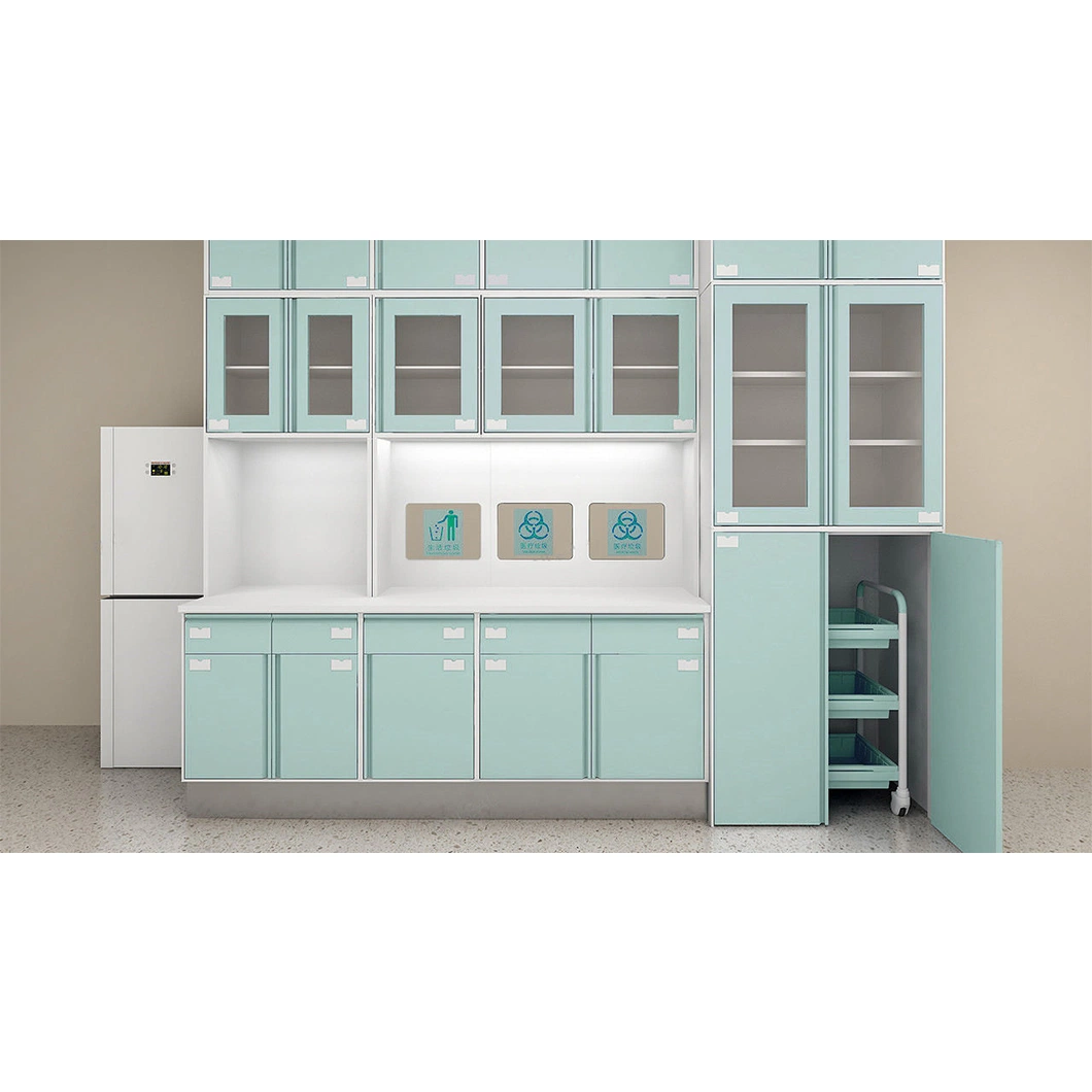 Hospital Furniture Project Medical Storage Cabinet Combination Disposal Treatment Cabinet