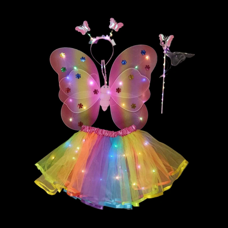 Amazon Hot Sell Luminous Butterfly LED Wings for Children Girl