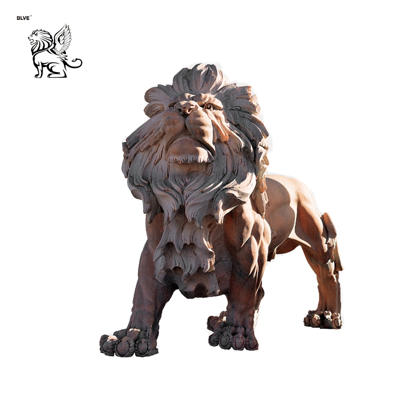 Garden Decorative Marble Lion Sculpture Masg-12