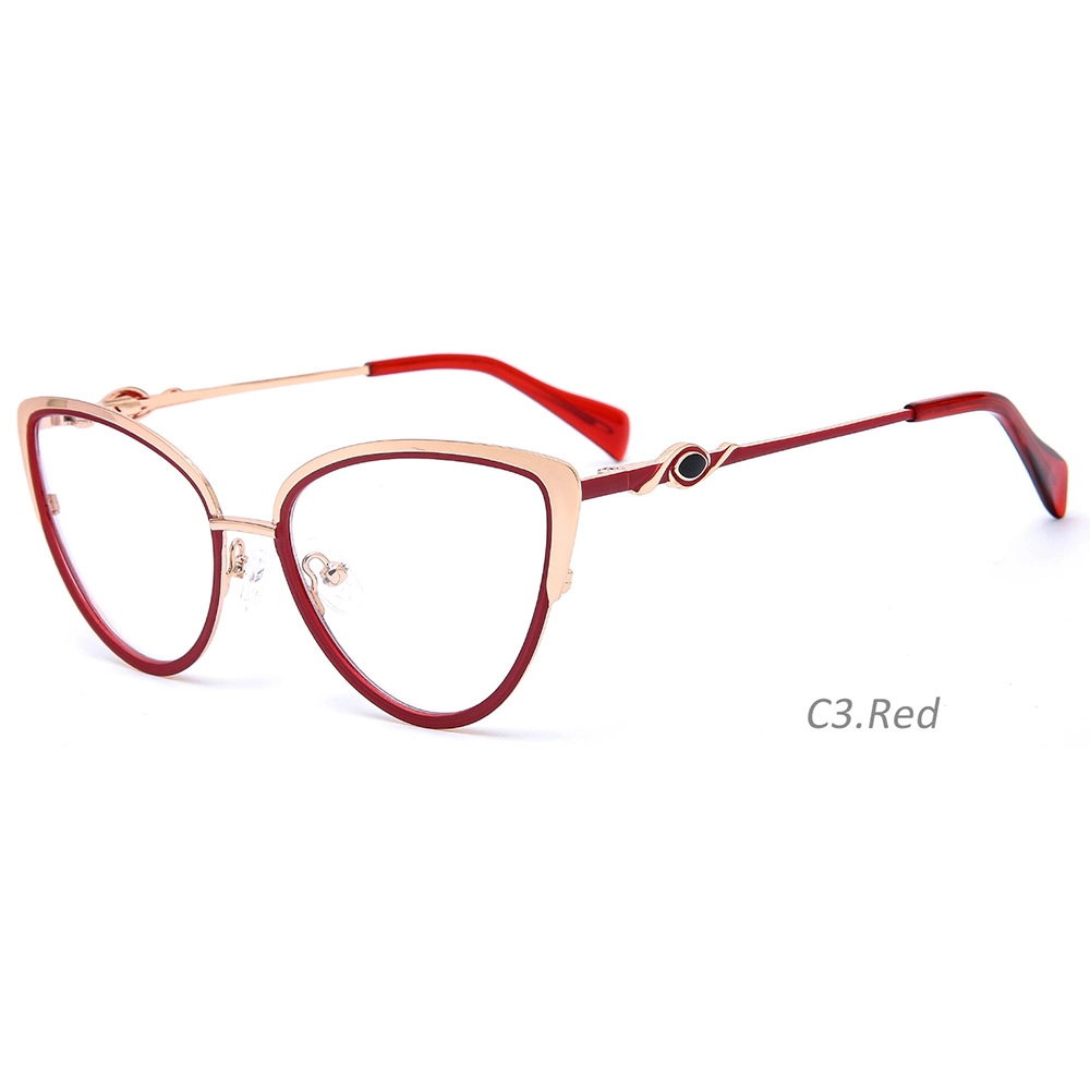 Fashion Women Metal Eyeglasses Frames Cat Eye Eyewear Alloy Glasses Frames