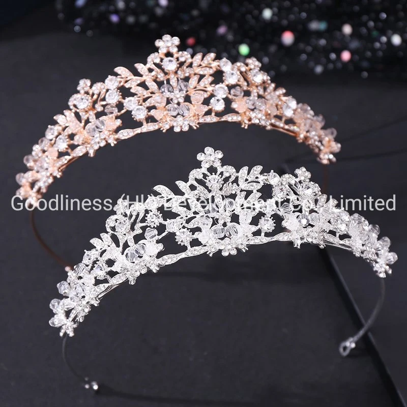 Novia Tiara tocado de las mujeres de la corona de la boda de la Moda Nupcial diademas diademas Accesorios de Cabello