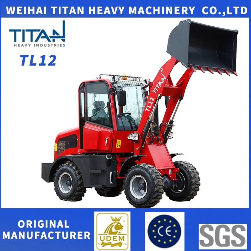 China Titan Design Mini Underground Small Front End Auto Farm Avant 1.2t 12 Zl12 Zl12f Yard Big Tractor Wheel Loaders for Sale