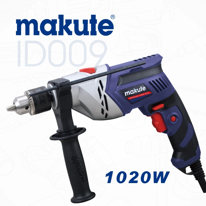 Industrial Makute Portabrocas sin llave de la llave de 13mm 1020W Taladro de impacto eléctrica