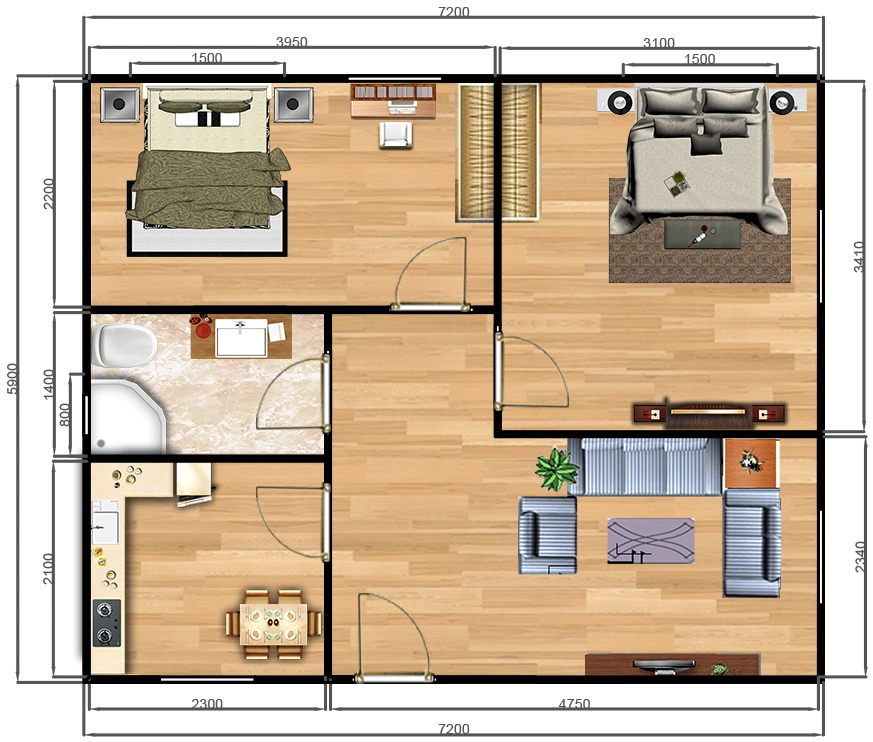 Simple Style of Modern City Office Building Consist of Pre Container House