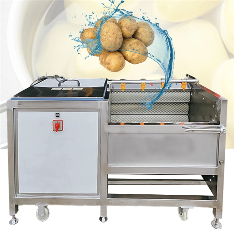 Potato Onion Vegetable Peeling Cleaning Machine /Avocado Apple Fruit Roller Washer Cleaner/Ginger Yam Peeling Machine