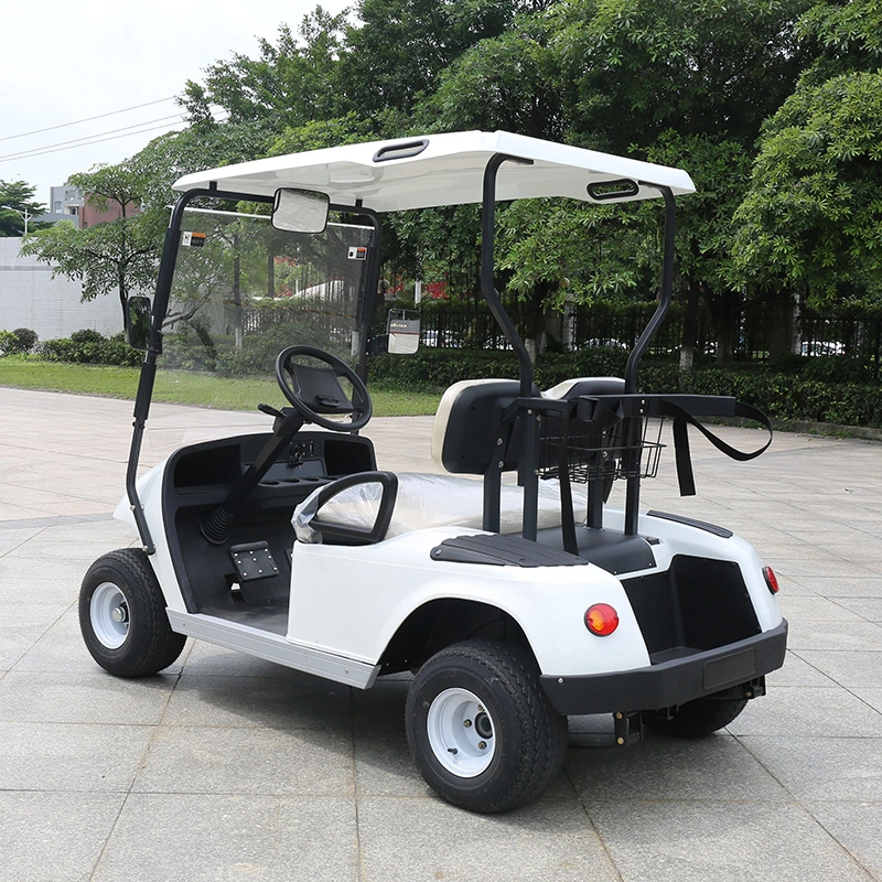 Popular Retro 4 Wheel 2 Seater Garden Vehicle Electric Golf Cart with Windshield (DG-C2)