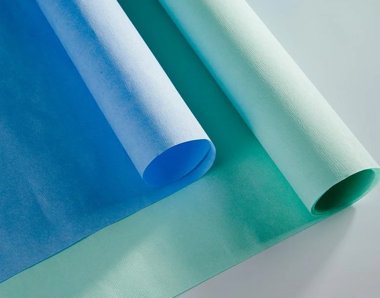 Disposable Medical Coated Crepe Sterilization Paper with Different Colors