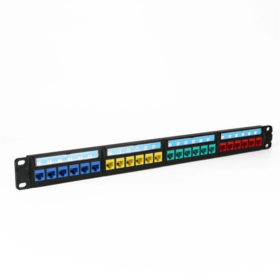 Indicación de colores Jack modular Use Patch Panel sin blindaje