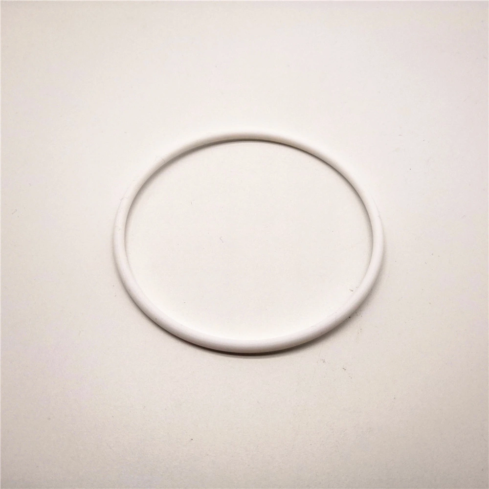 Corrosion Resistance Plastic White Virgin Pure PTFE O Ring by CNC Process