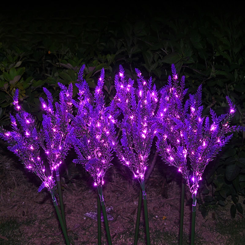 New Solar Lights Lamp Flower Waterproof Lavender Lamp String Fairy Christmas Party Wedding New Year Decoration