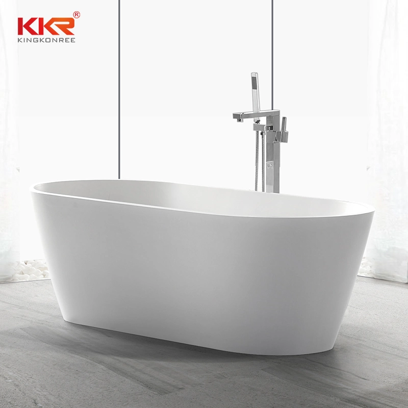 Acrylic Sanitary Ware Solid Surface Bathroom Freestanding Bathtub SPA