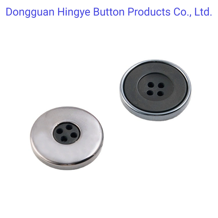 ABS Button Two Parts Combined Plastic ABS Plated Shiny Silver Button for Coats Clothings Accessories