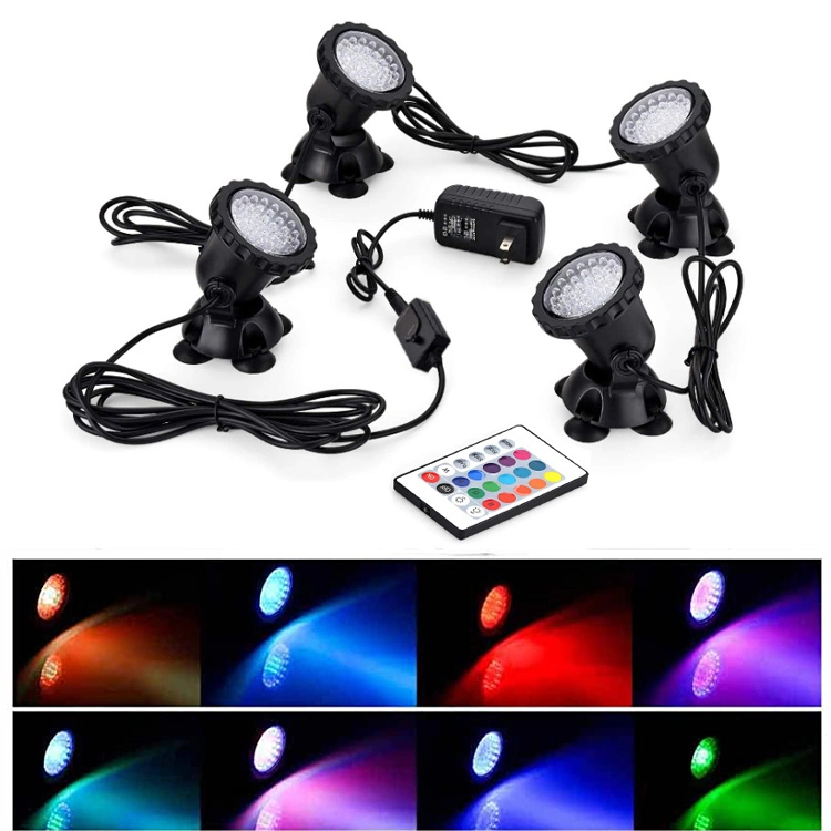 Resistente al agua IP68 LED Multi-Color sumergible para Pecera Acuario Kit de luz