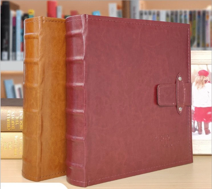 Luxury PU Leather Embossing Debossing Logo Photo Album for Family Memories Album