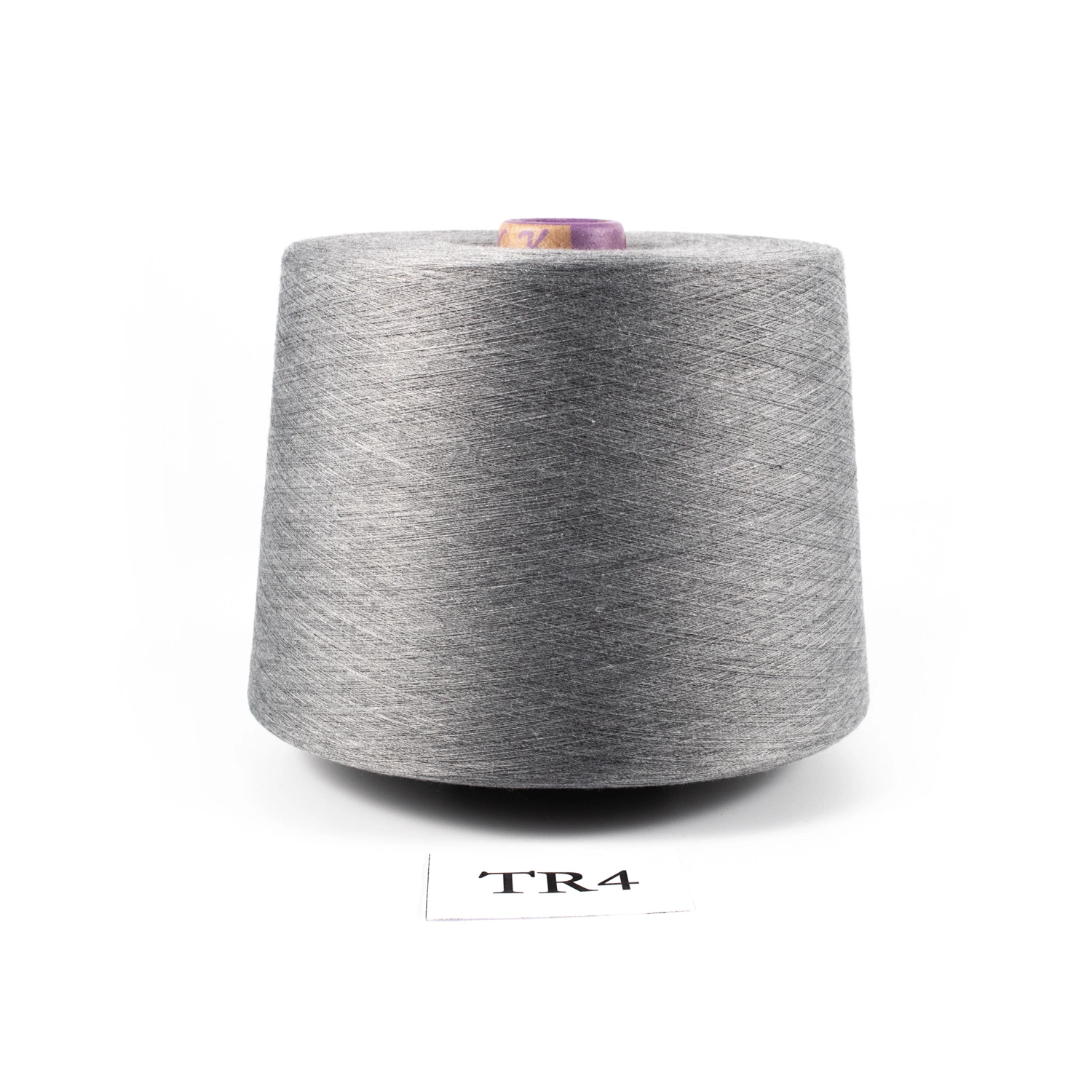 Xk Recycle Raw White Semi Dull Polyester Yarn Spun for Knitting