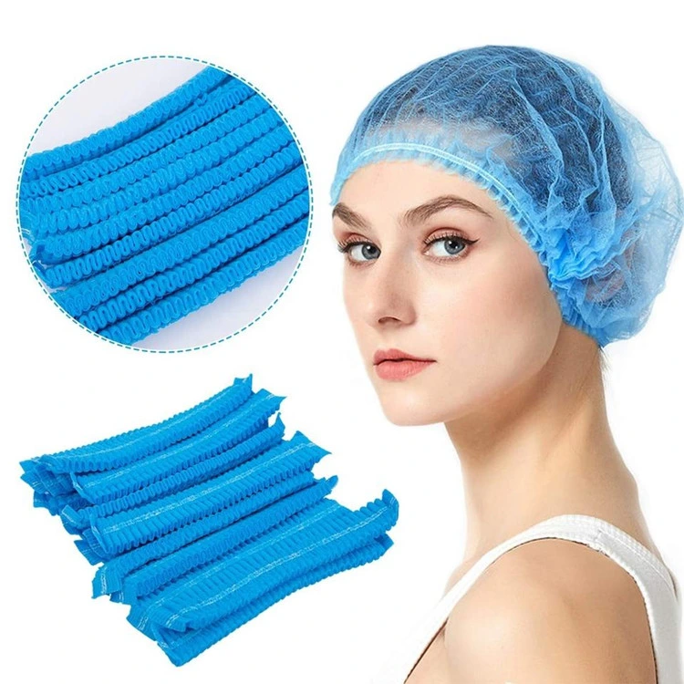 SJ Disposable Doctor Nurse Surgery Dental Hair Net Head Cover Non Woven Medical Mob Cap