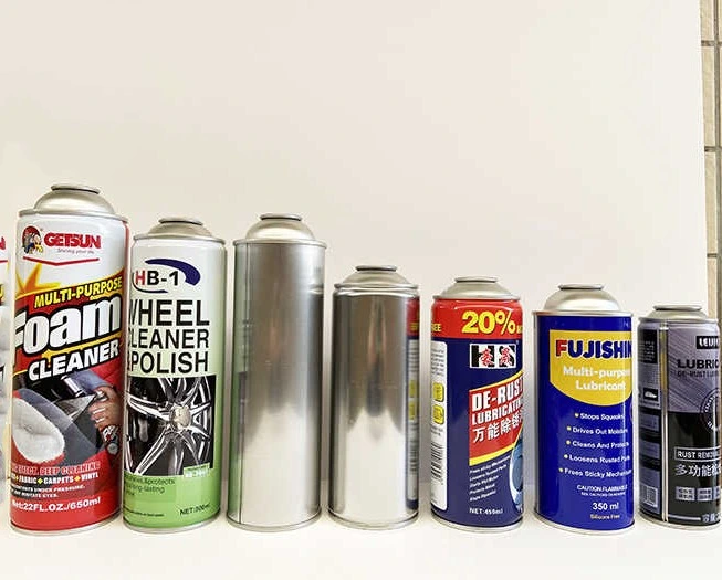 The Factory Produces Metal Empty Aerosol Tin Can for Spray Paint