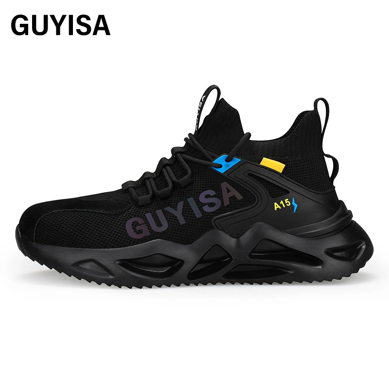 Guyisa Brand Professional Protective Lightweight Rubber Plastic Sole Breathable Upper Steel Toe Men's Guyisa Safety Shoe